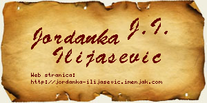 Jordanka Ilijašević vizit kartica